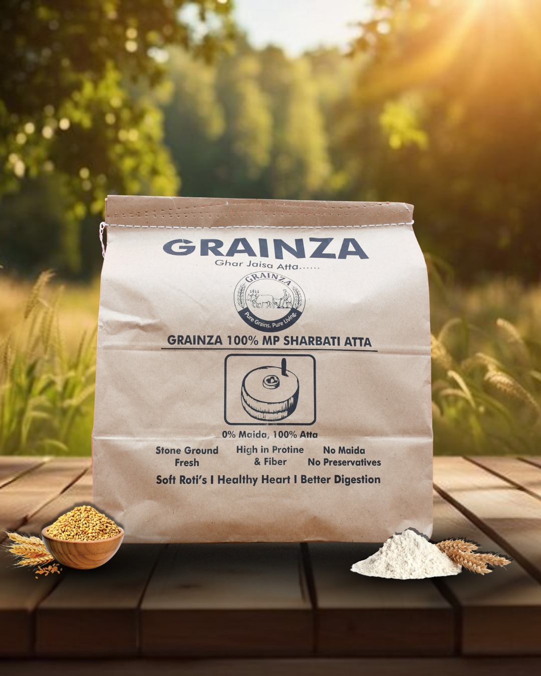 Grainza MP Sharbati Atta